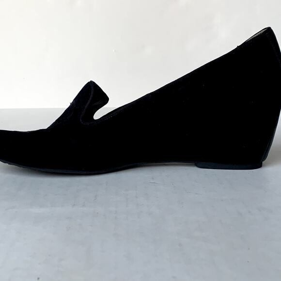 Hush Puppies Black Monogram Smoking Slippers Heels Pumps Leather Slip On 11 43 - Picture 5 of 10